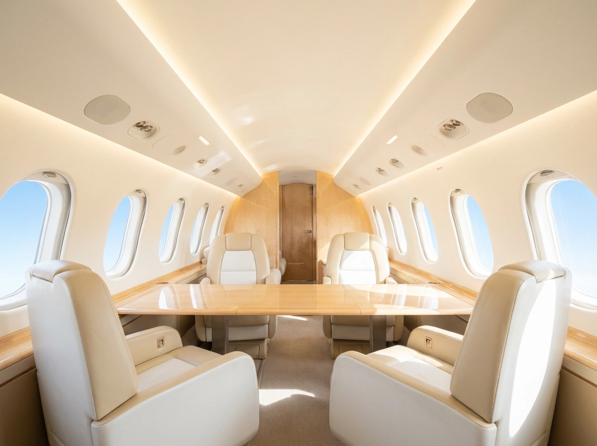 Private Jet Cat Island — luxury private jet interior